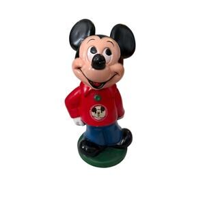 Vintage 1970s Mickey Mouse Piggy Bank 11 inch